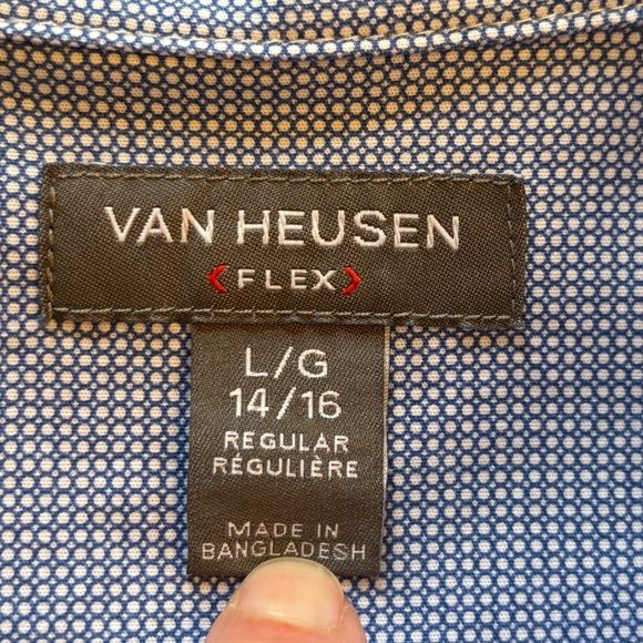 Boys Van Heusen Button Down Shirt Size 14/16 *Like new* - Picture 5 of 6